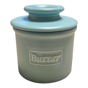 Blue Butter Bell Crock L. Tremain Inc.  Aqua Matte Finish New Unused Butterbell